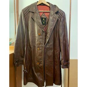 Vintage JUNO DE PARIS leather trench, made in Montreal